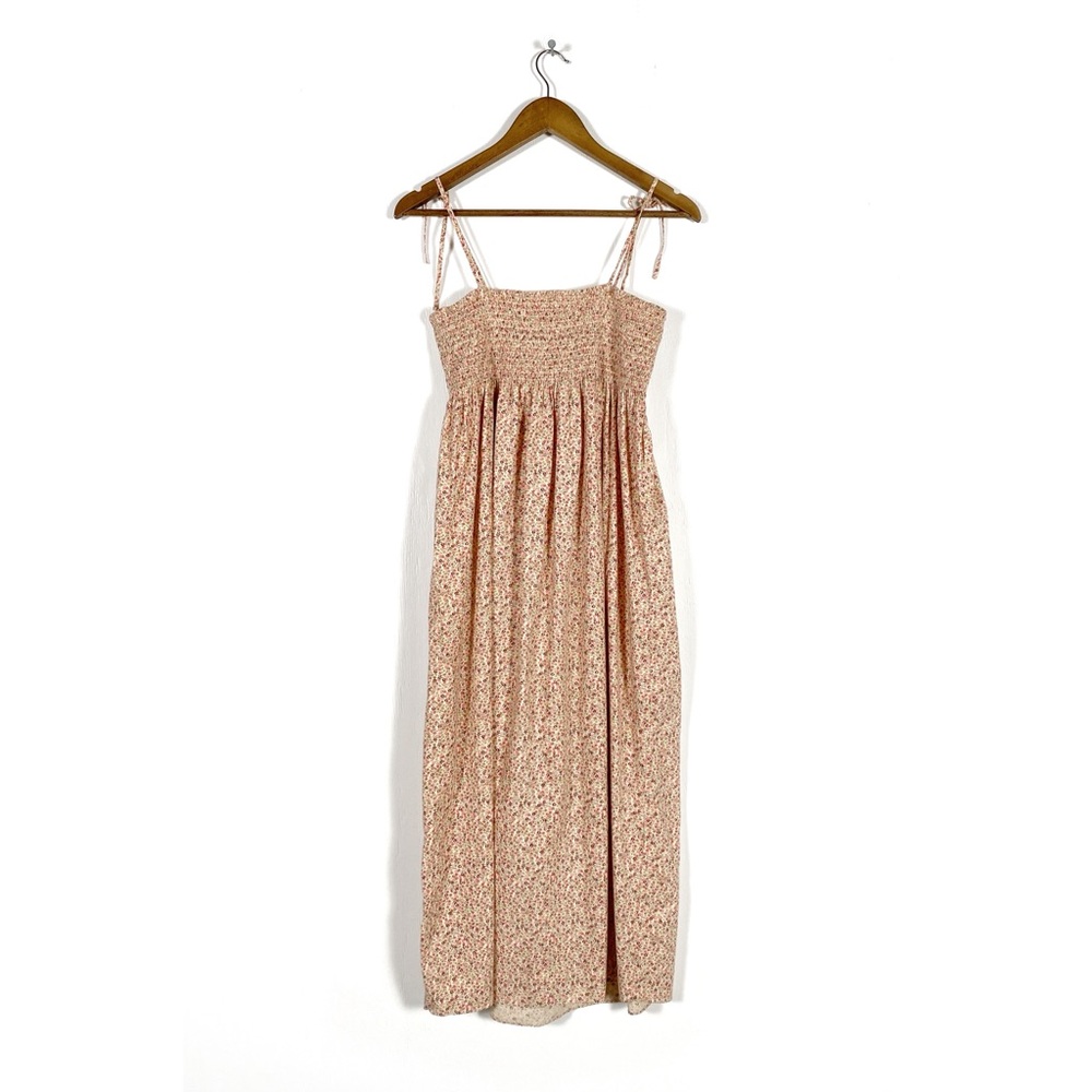 Doen Floral Midi Dress in Brown and Cream - Picture 5 of 7